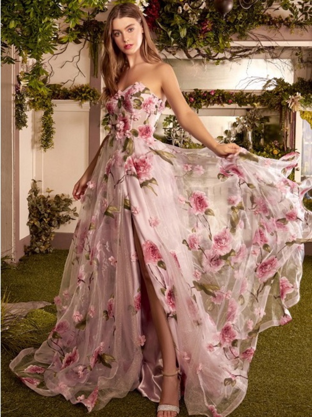 Gorgeous pink floral gown